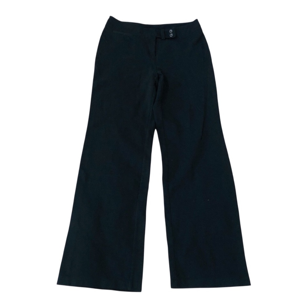Eileen Fisher Black Wide Leg Trousers Pull on Pants